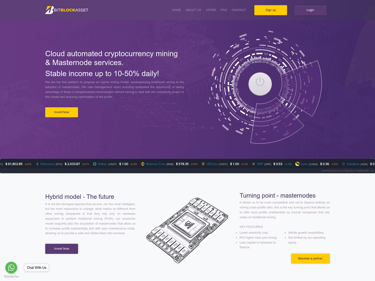 Screenshot von Bitblockasset
