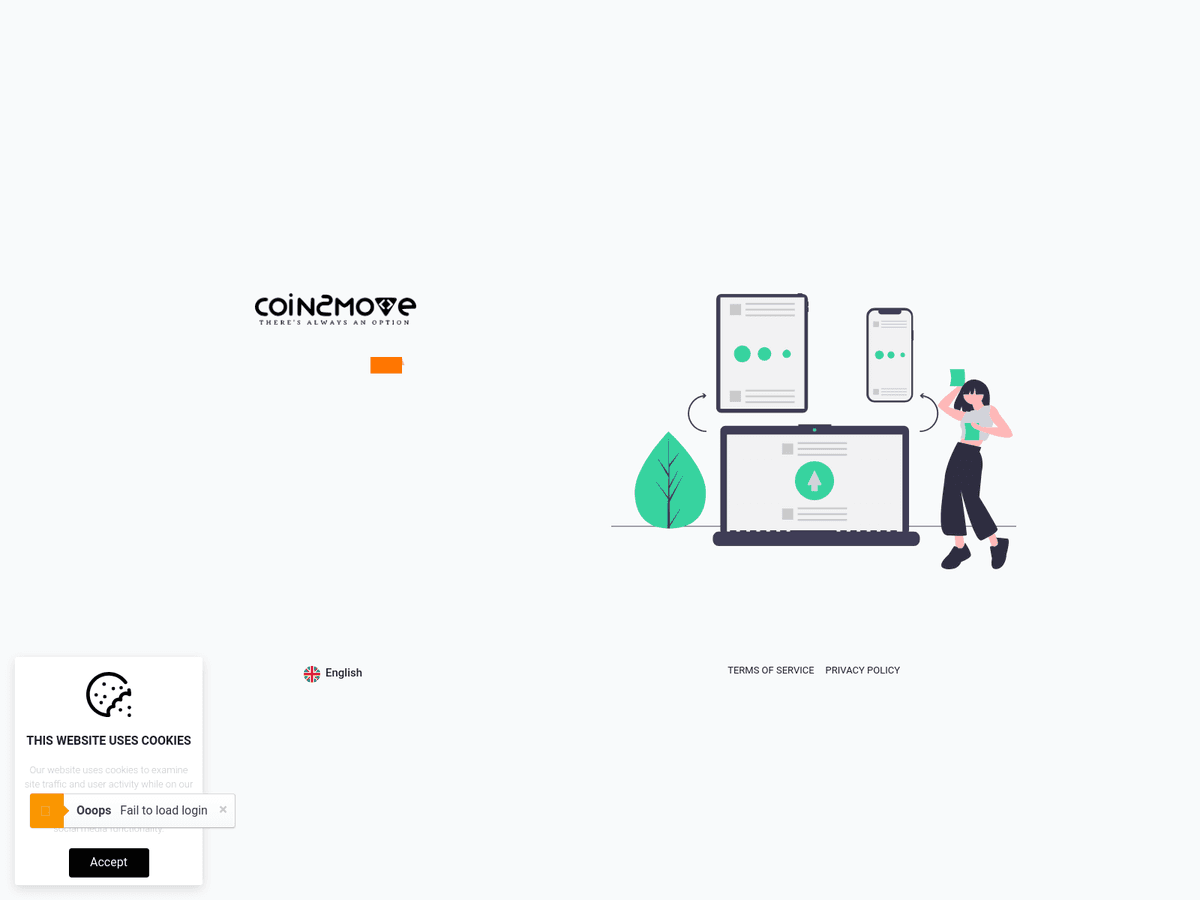 Screenshot der Webseite Coin2move (coin2move.com)