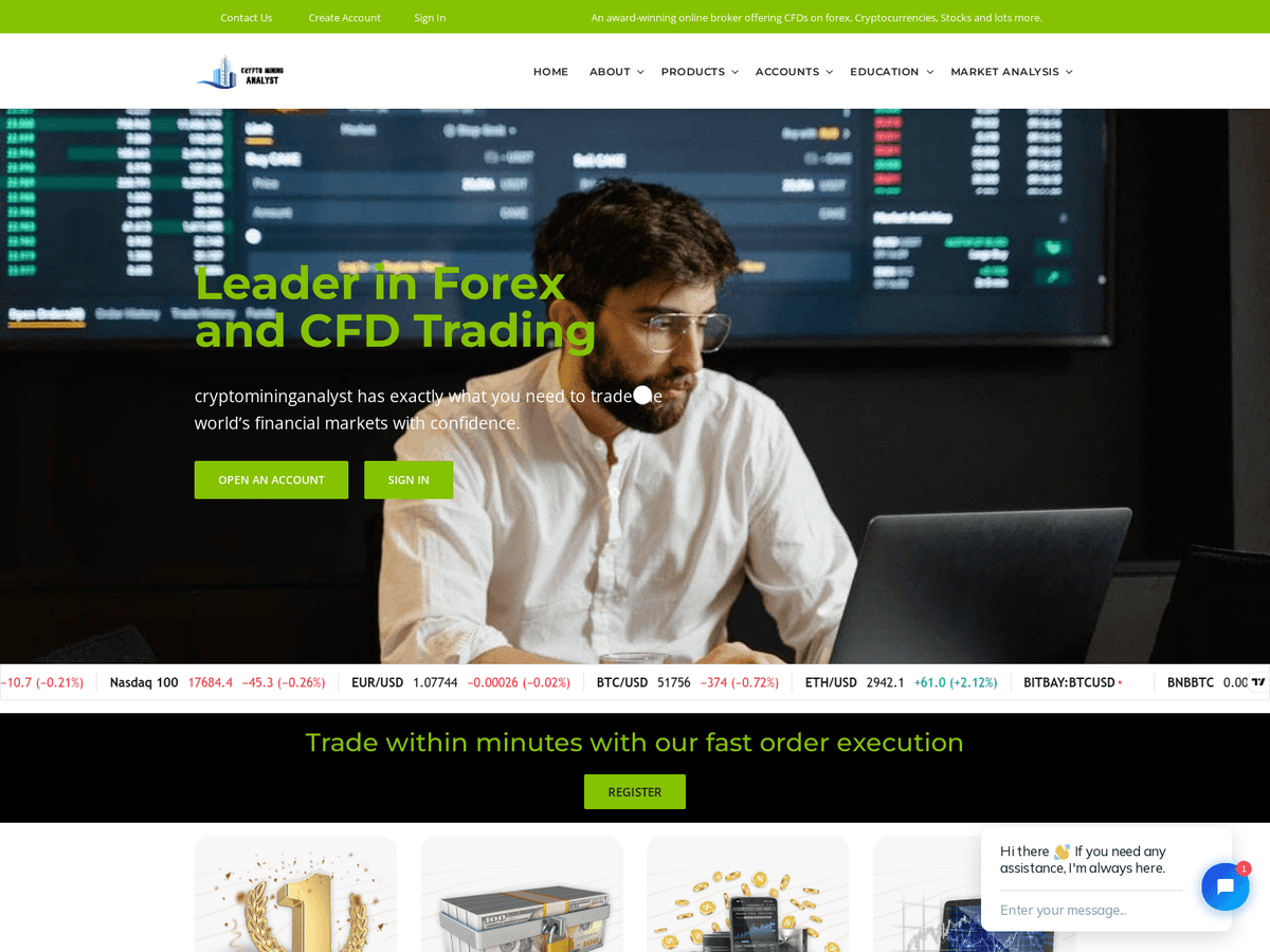 Screenshot von Cryptomininganalysts