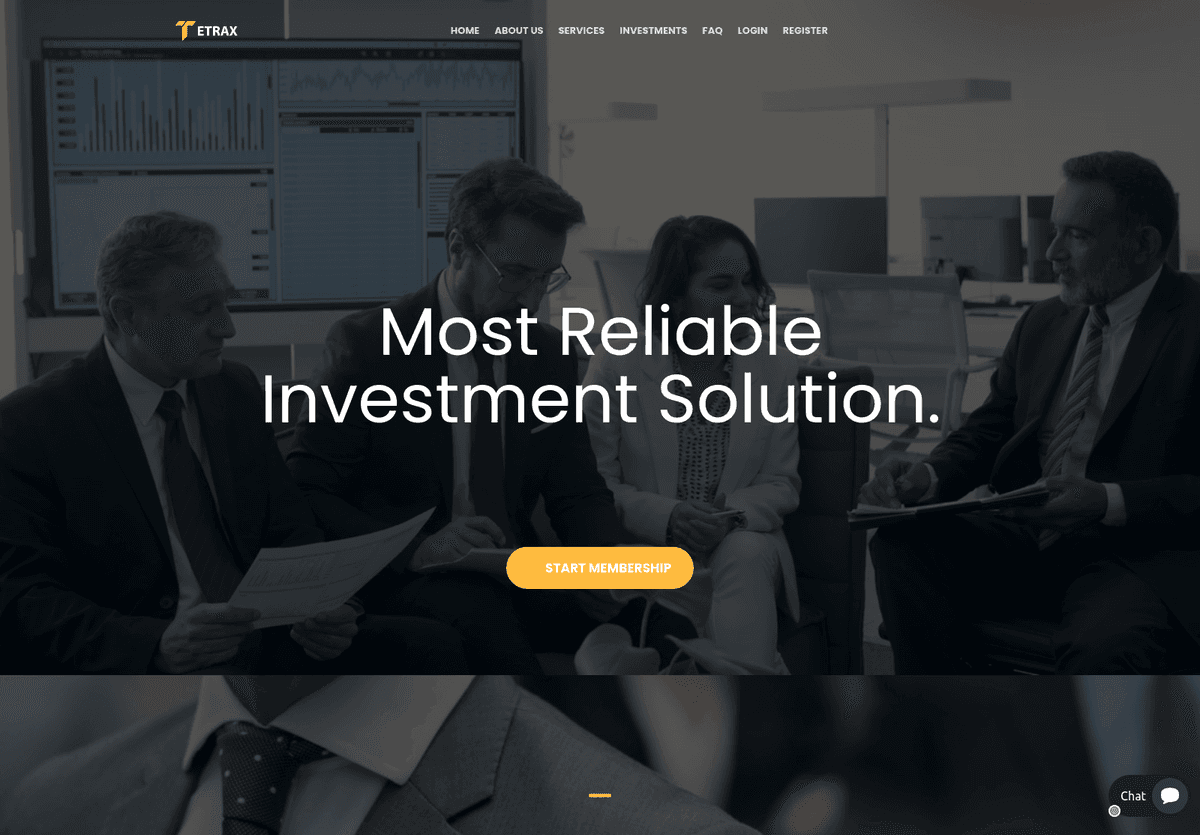 Screenshot von Tetraxsolutionlimited
