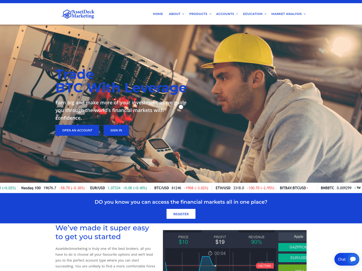 Screenshot von Assetdeckmarketing