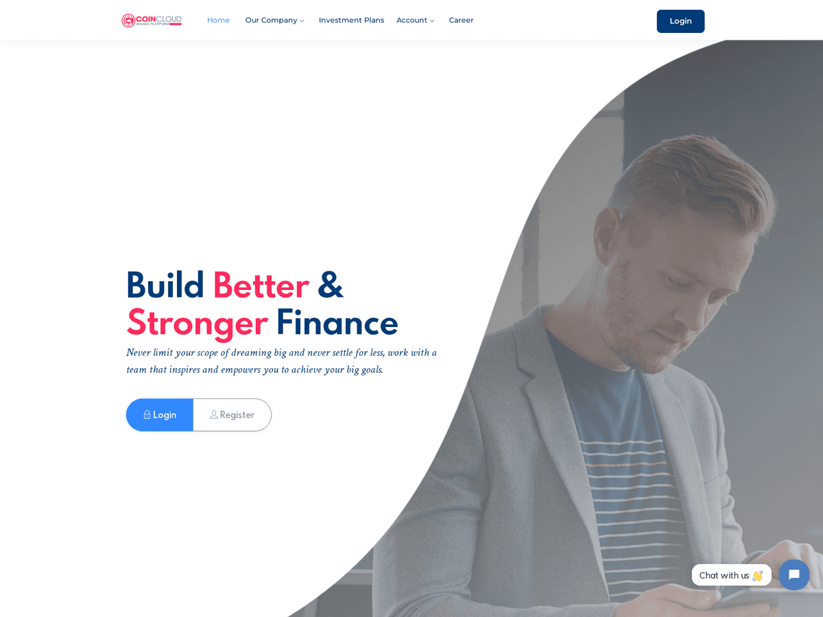 Screenshot von Coincloudminingplatform