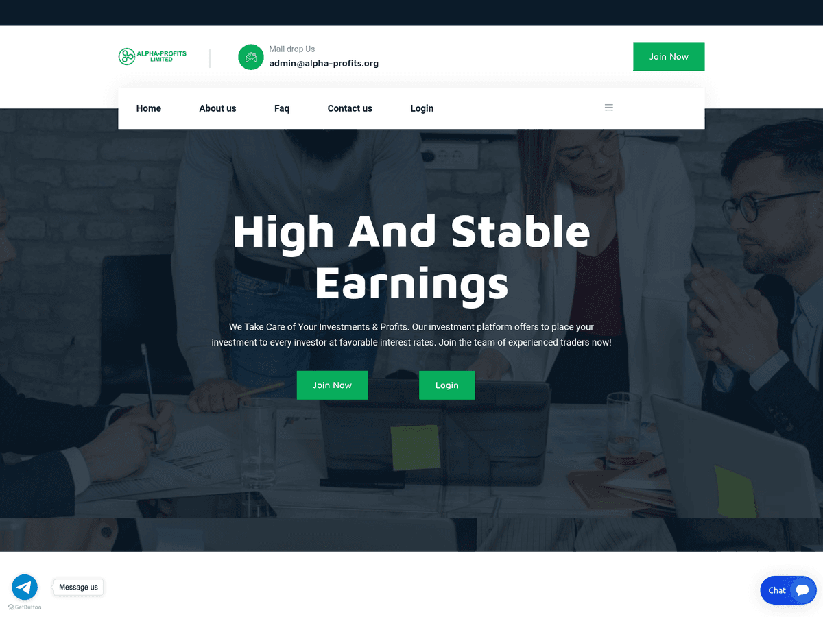 Screenshot von Alpha Profits