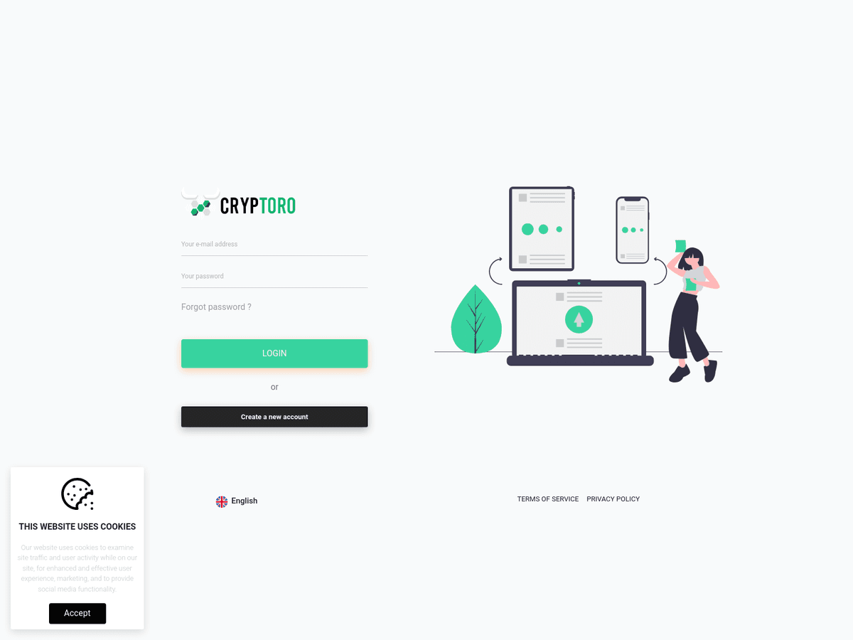 Screenshot der Webseite Cryptoro (cryptoro.ai)