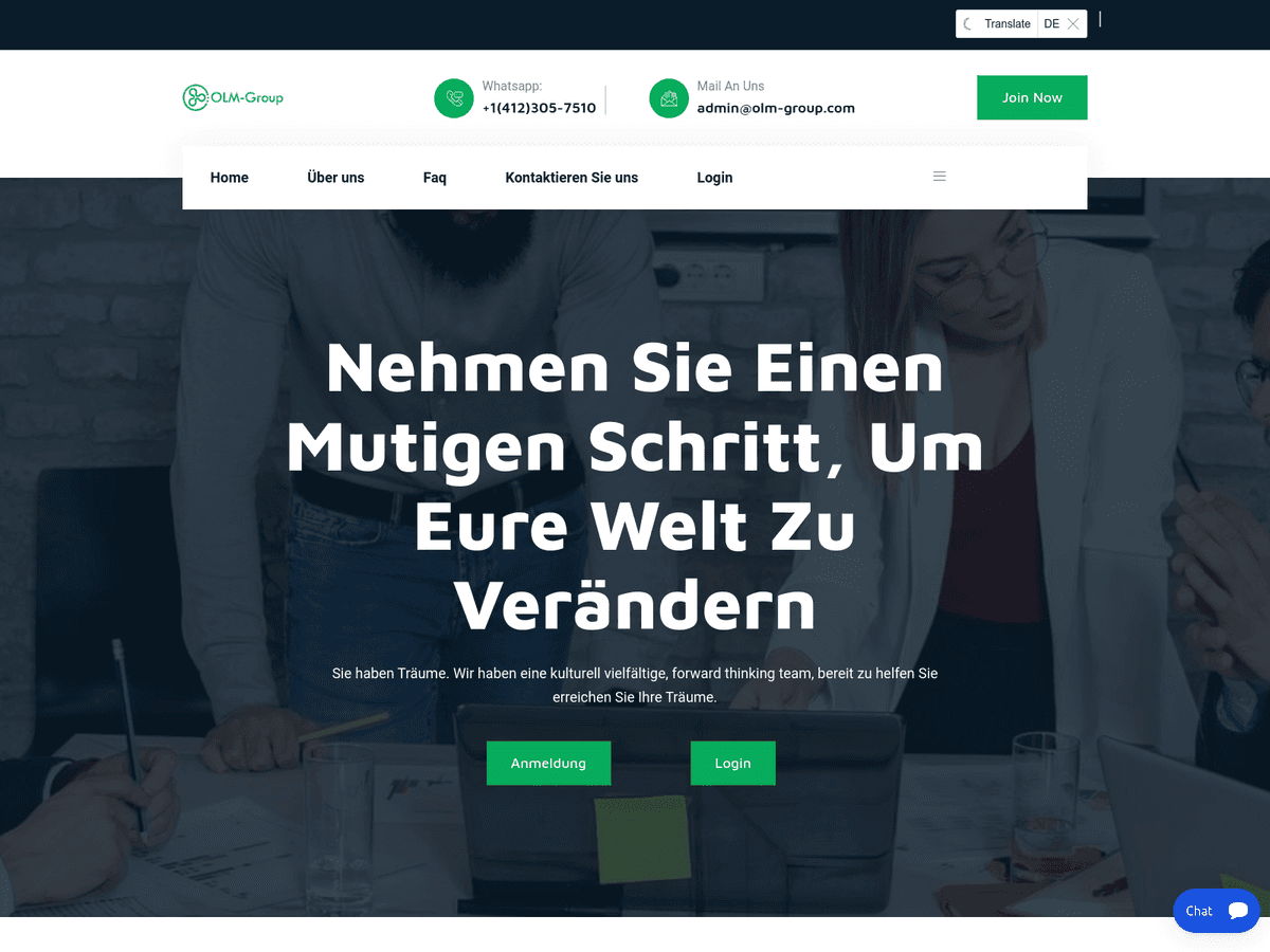Screenshot von Olm Group