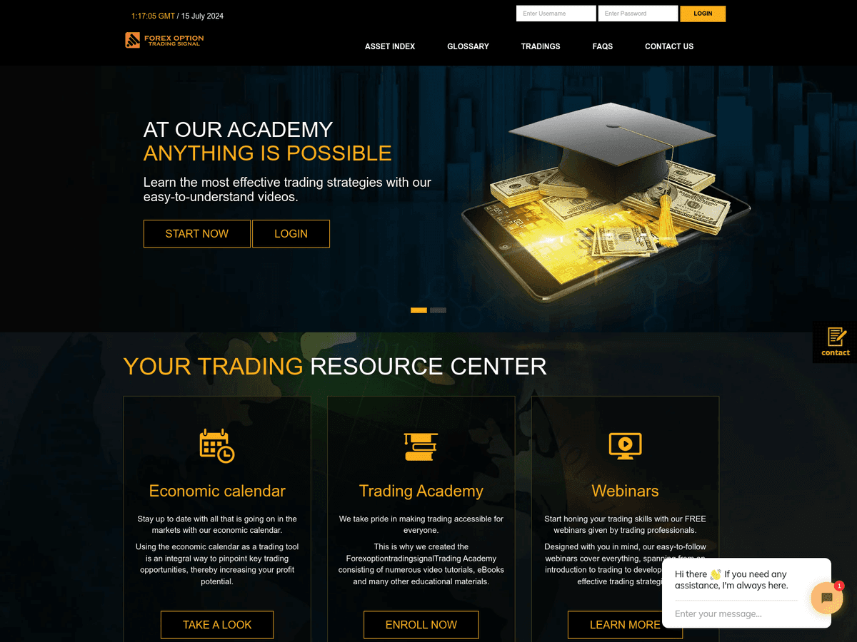 Screenshot von Forexoptiontradingsignal