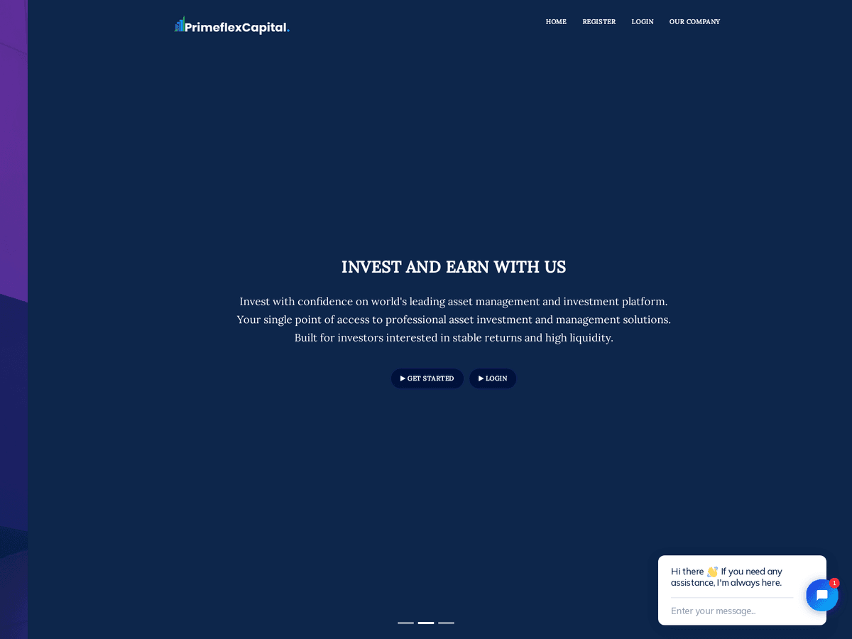 Screenshot von Primeflexcapital