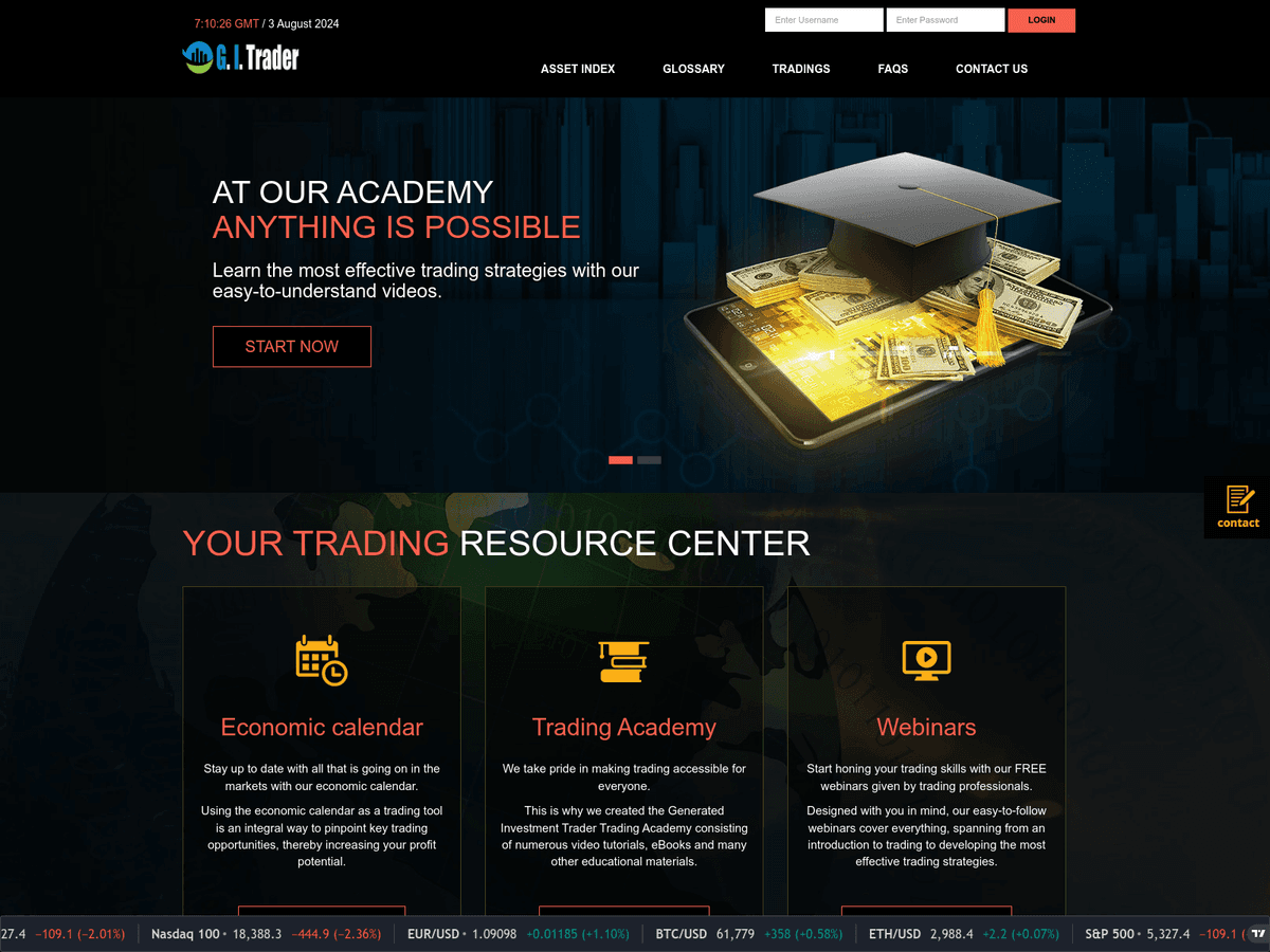Screenshot von Generatedinvestmenttrader