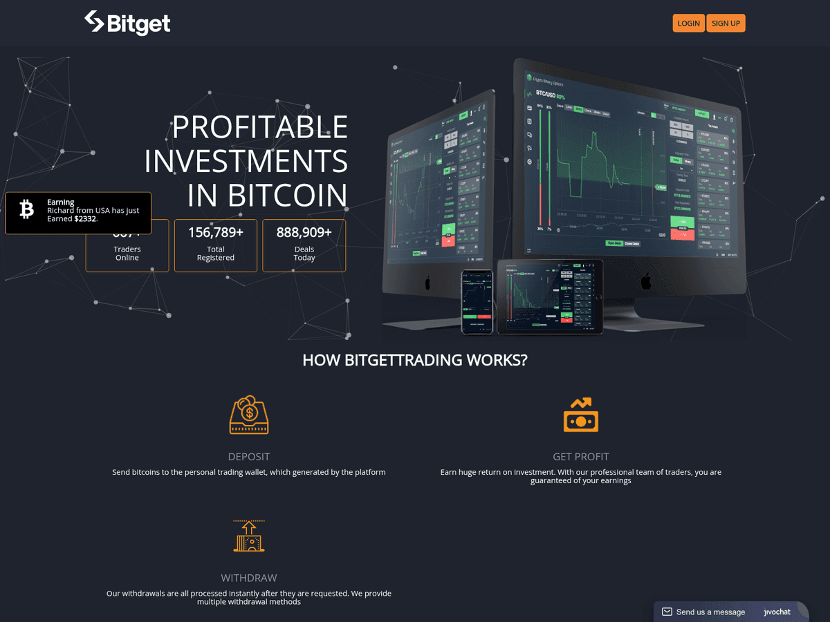 Screenshot von Bitgettrading