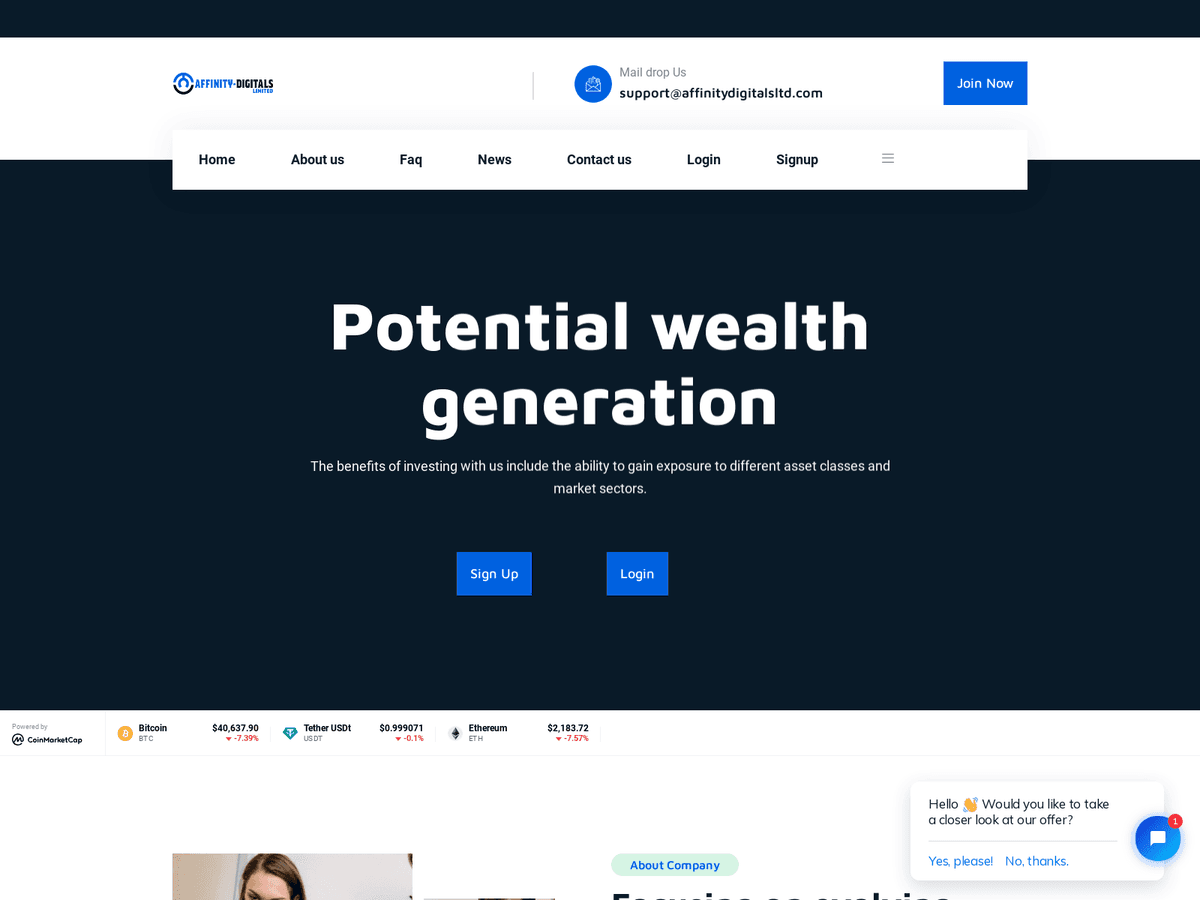 Screenshot von Affinitydigitalsltd