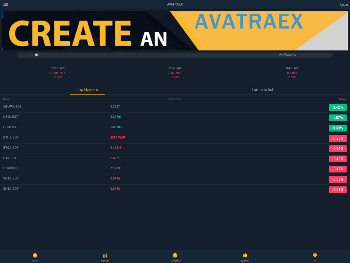 Screenshot der Webseite Avatradeev (avatradeev.com)