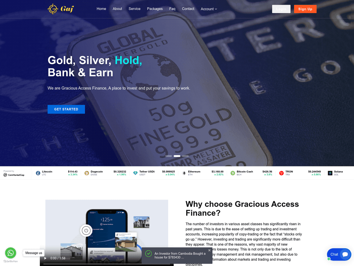 Screenshot von Graciousaccessfinance