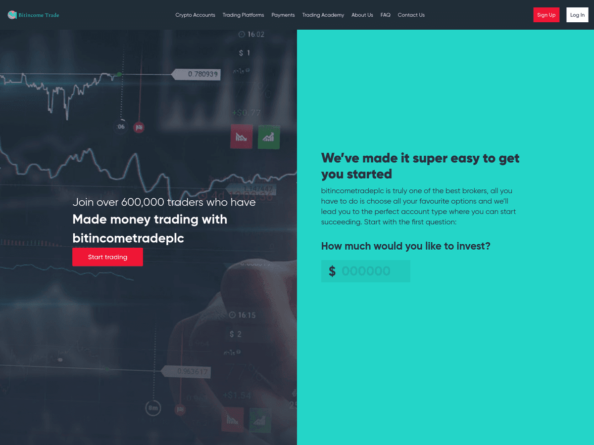 Screenshot von Bitincometradeplc