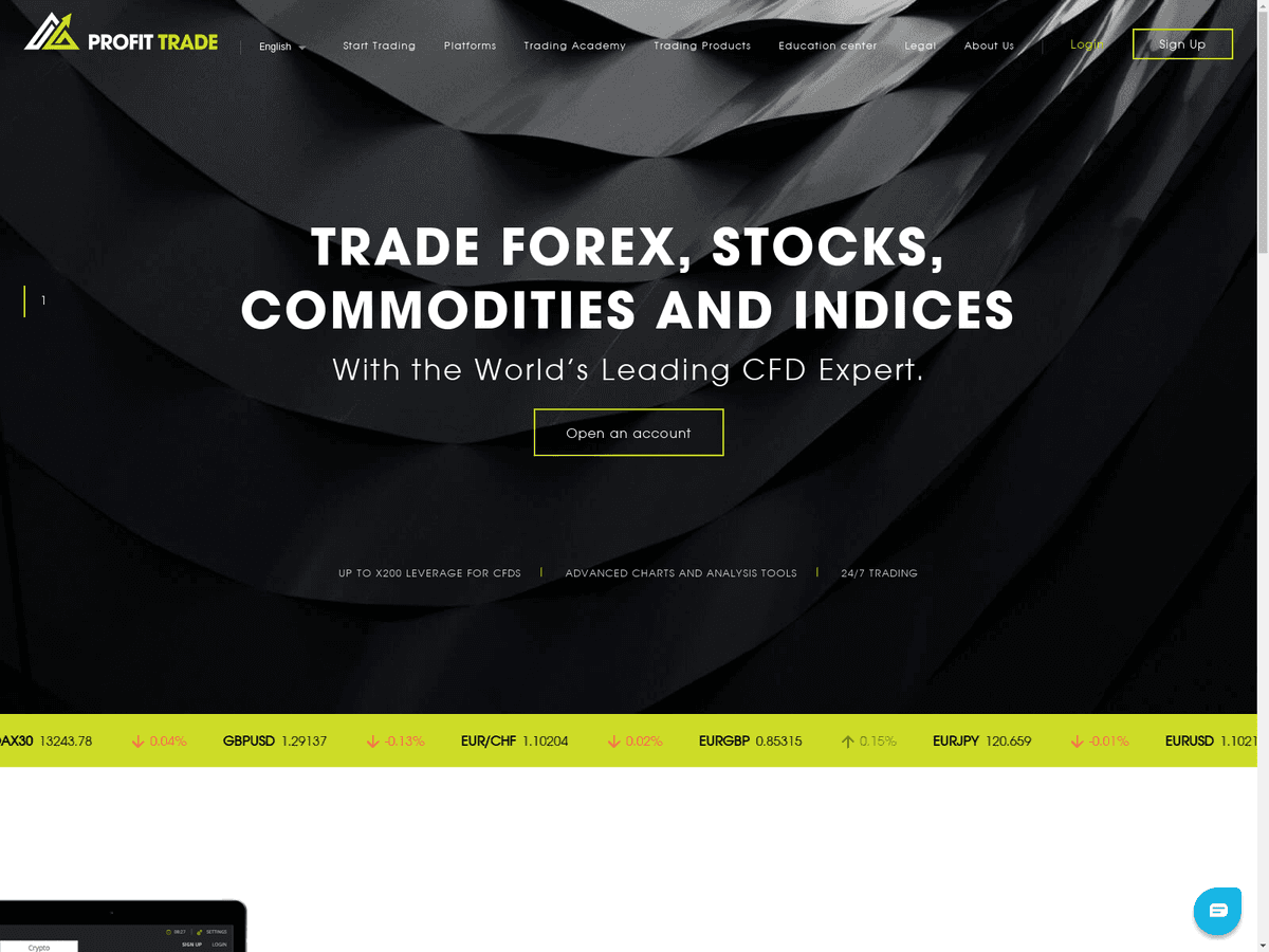 Screenshot von Profit Trade