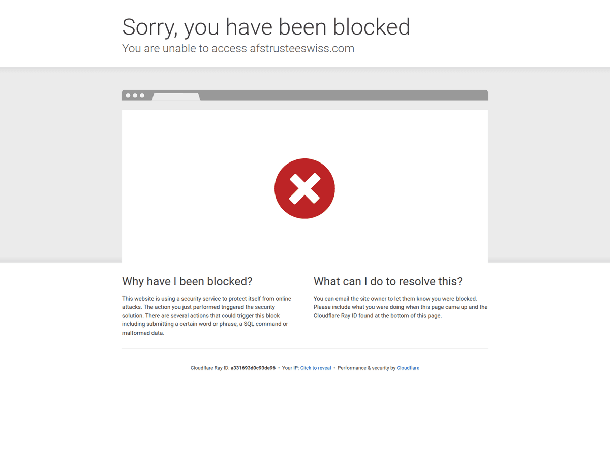 Screenshot von Afstrusteeswiss