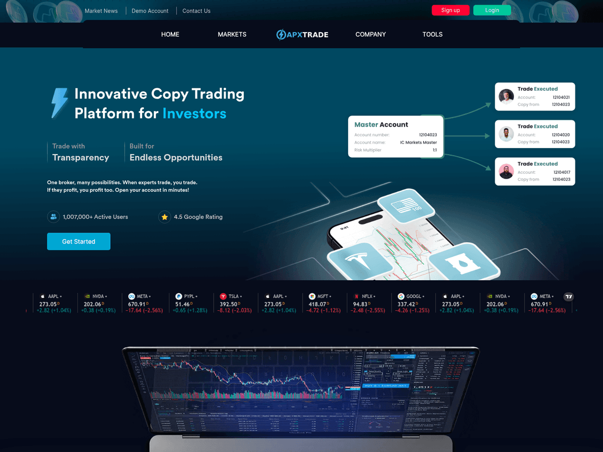 Screenshot von Apxtradex