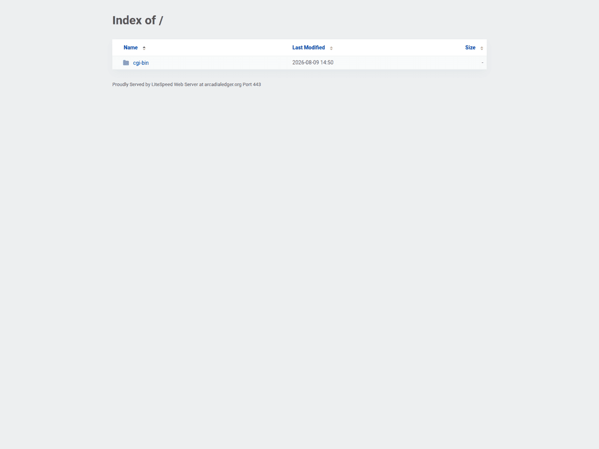 Screenshot von Arcadialedger