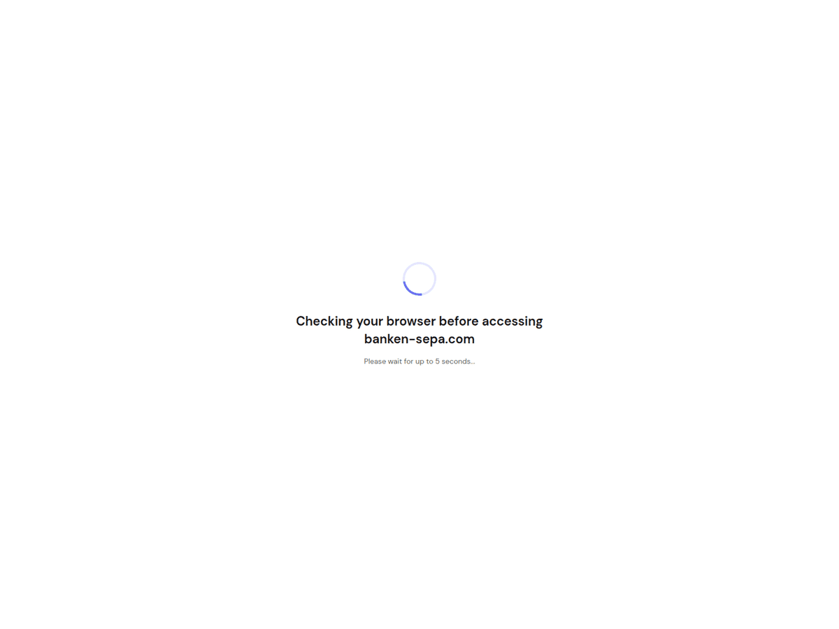 Screenshot von Banken Sepa