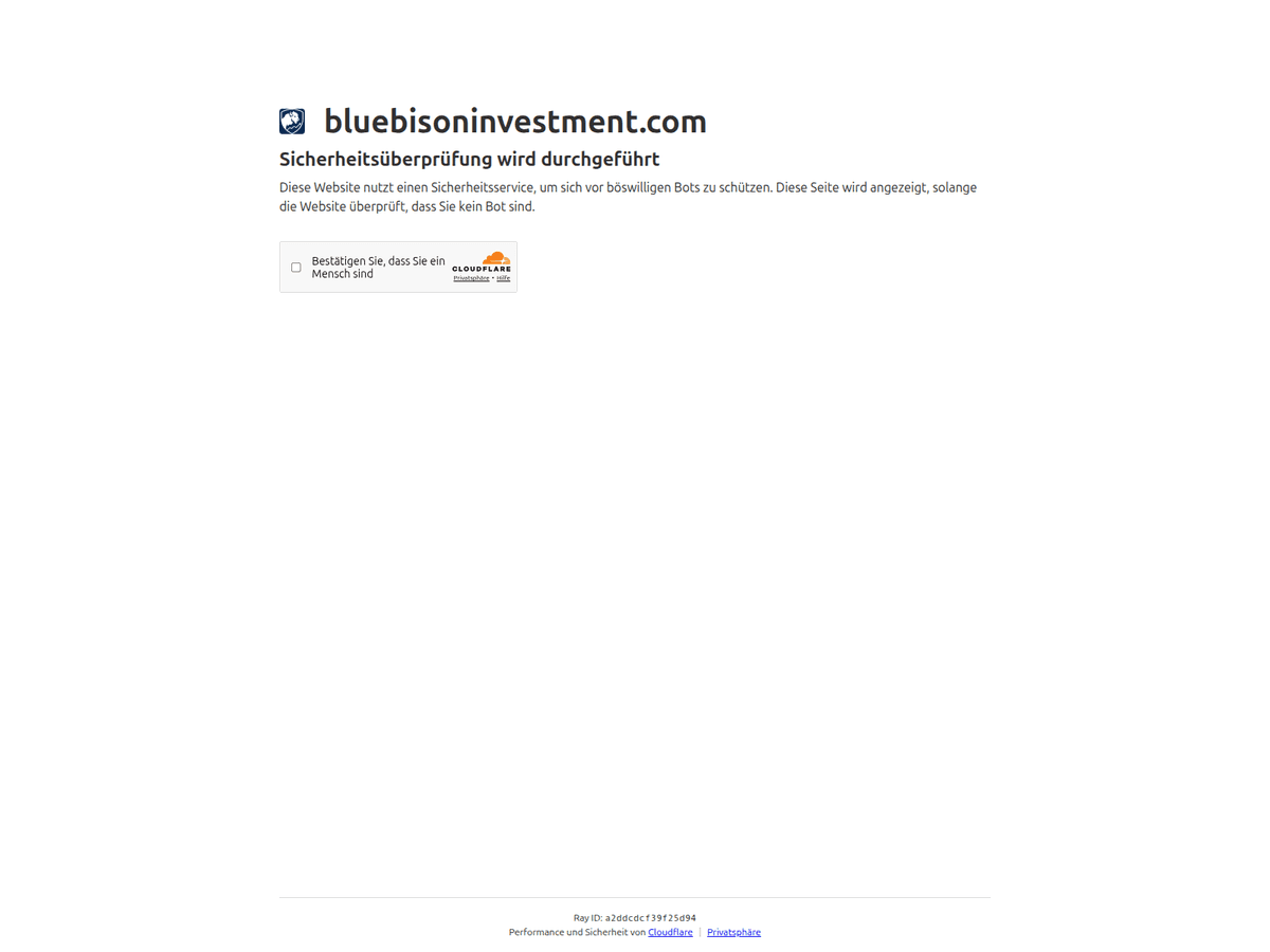 Screenshot von Bluebisoninvestment