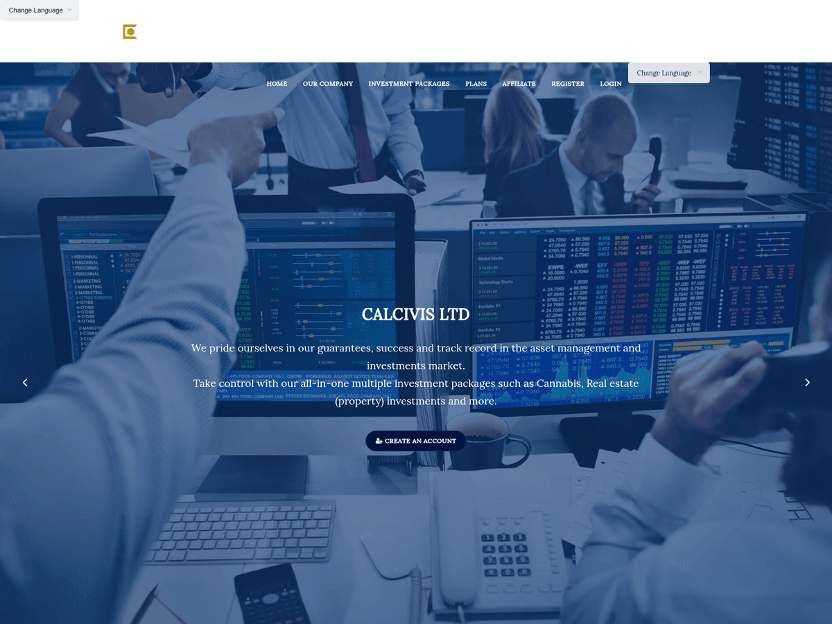 Screenshot der Webseite Calcivisltd (calcivisltd.com)