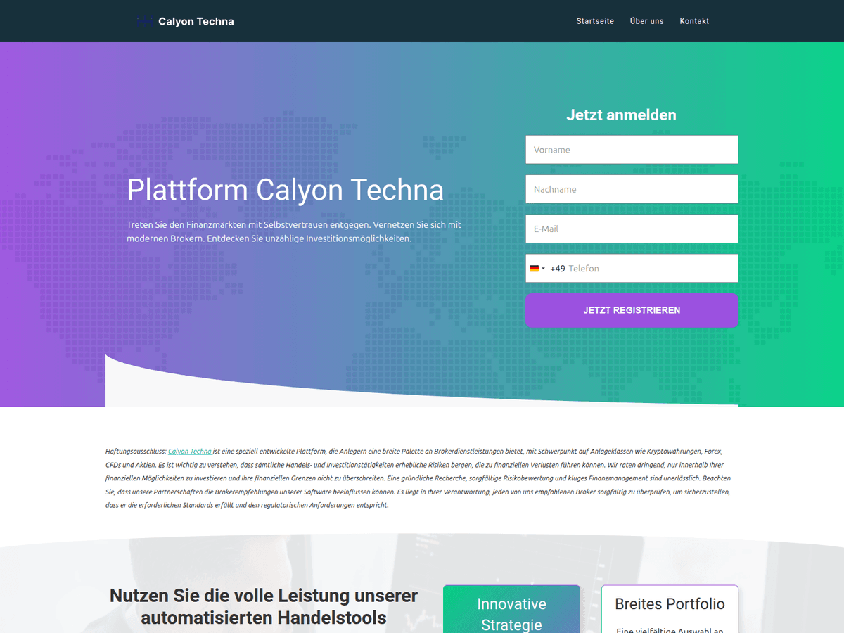 Screenshot von Calyontechna Tup