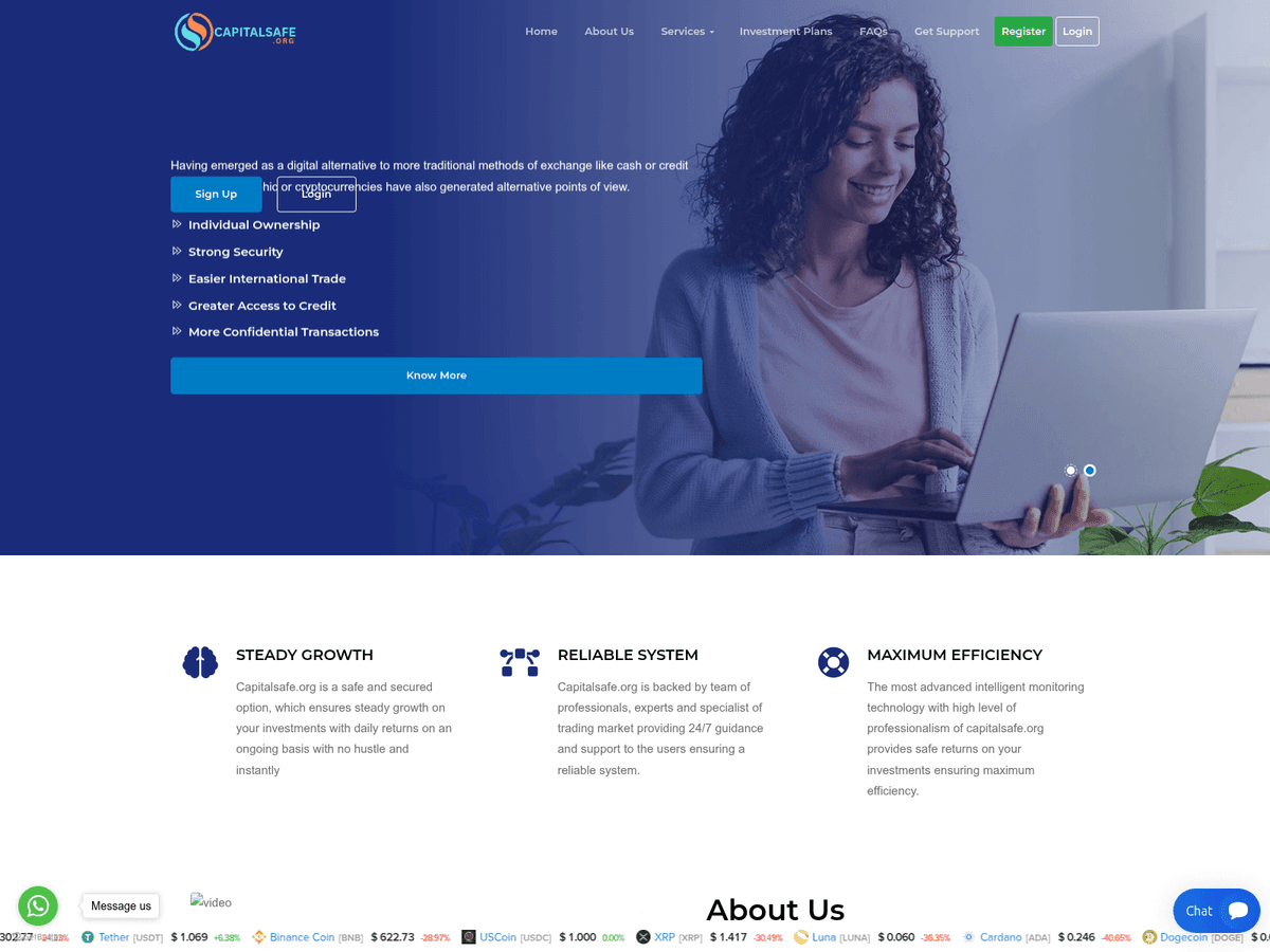 Screenshot von Capitalsafe