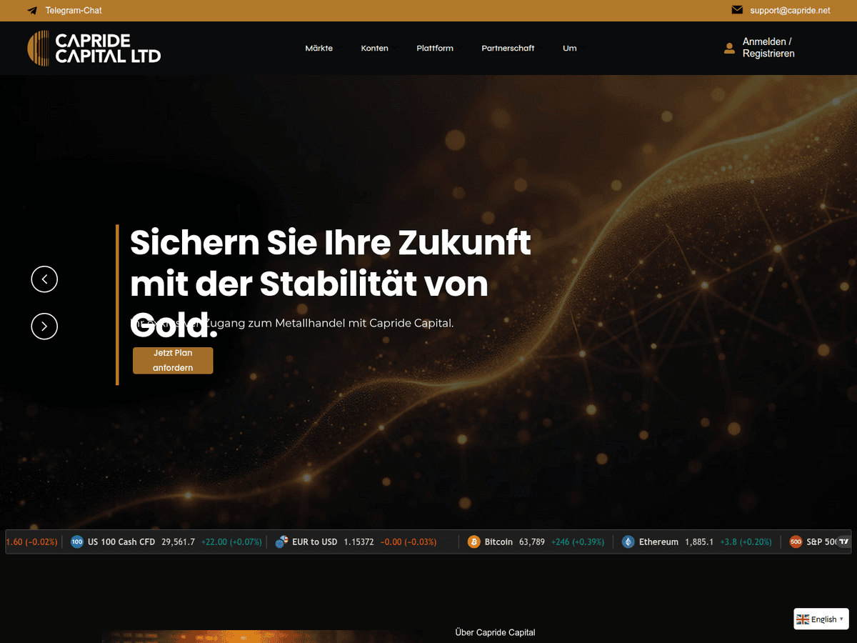 Screenshot von Capride