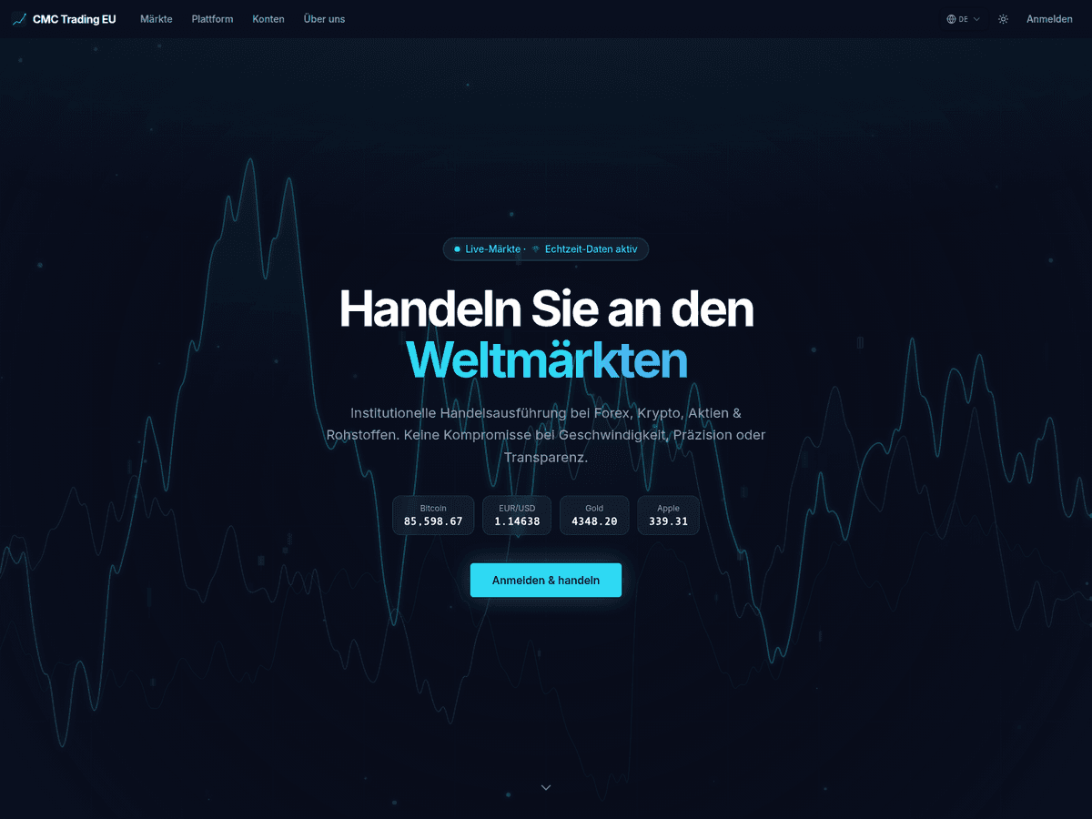 Screenshot der Webseite Cmctradingeu (cmctradingeu.com)