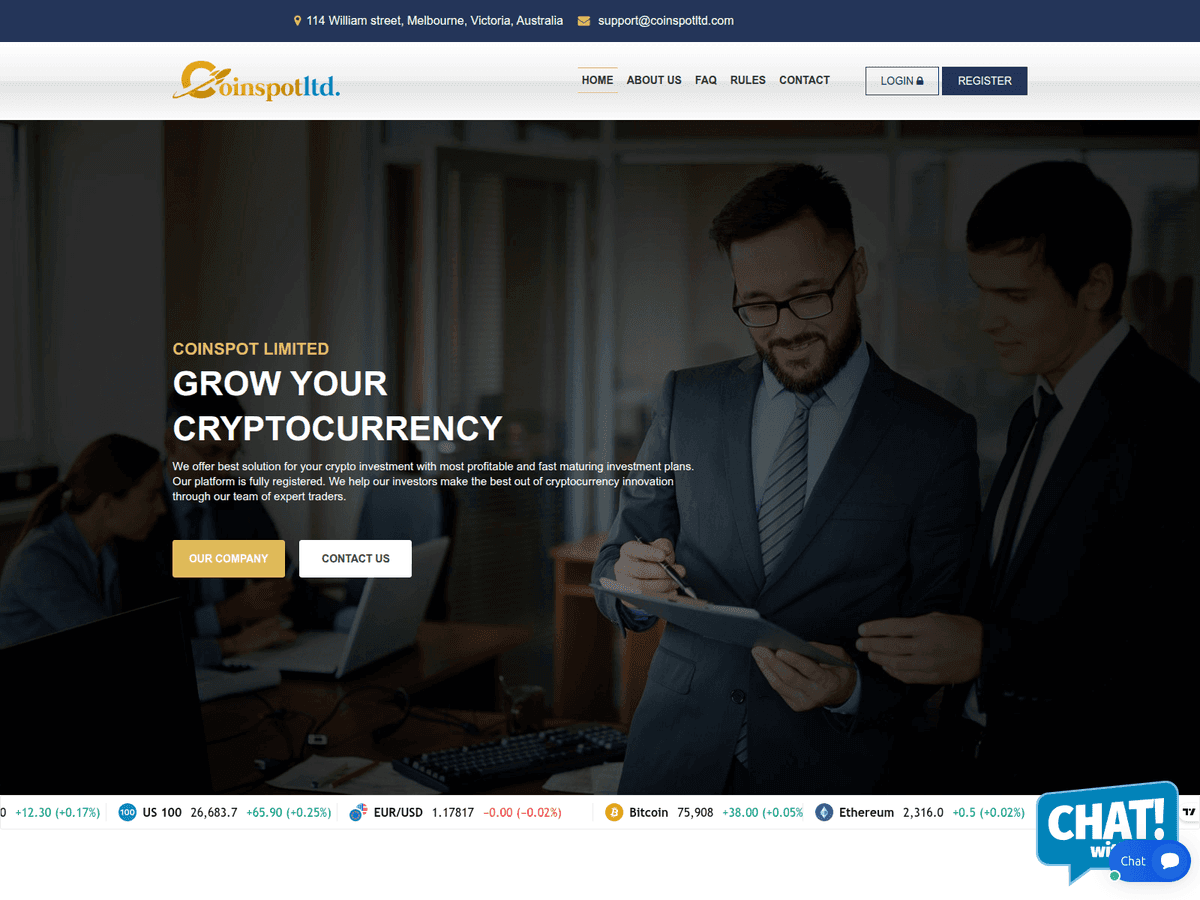 Screenshot von Coinspotltd