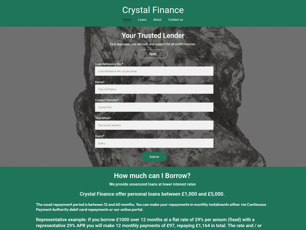 Screenshot von Crystalukfinance