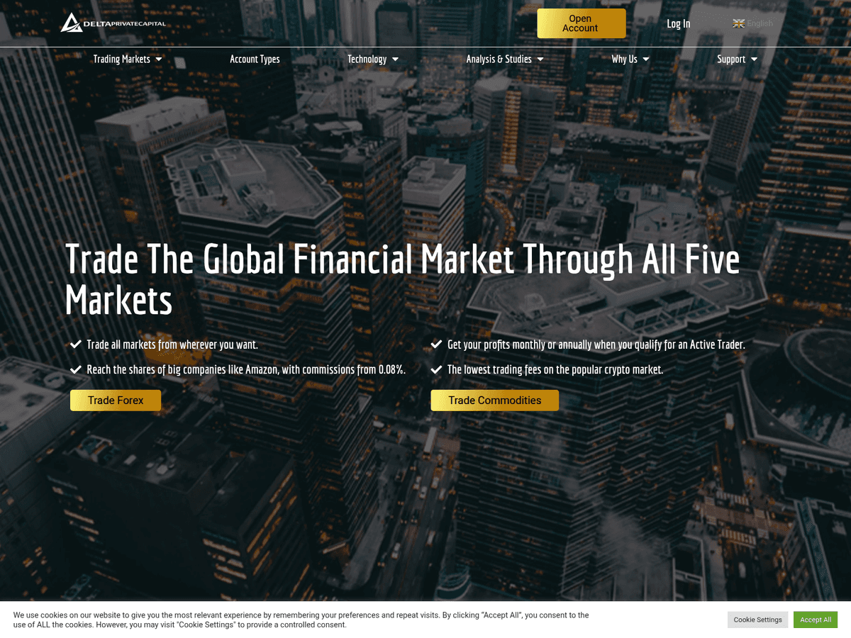 Screenshot der Webseite Deltaprivatecapital (deltaprivatecapital.com)