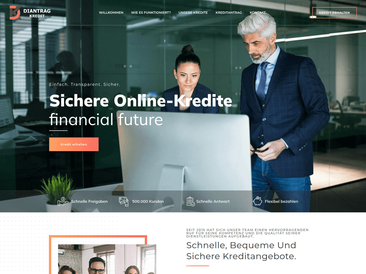 Screenshot von Diantrag