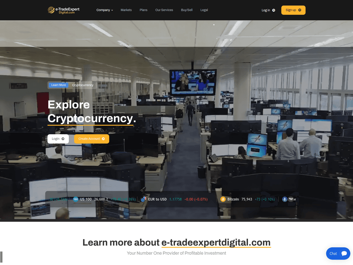 Screenshot von E Tradeexpertdigital