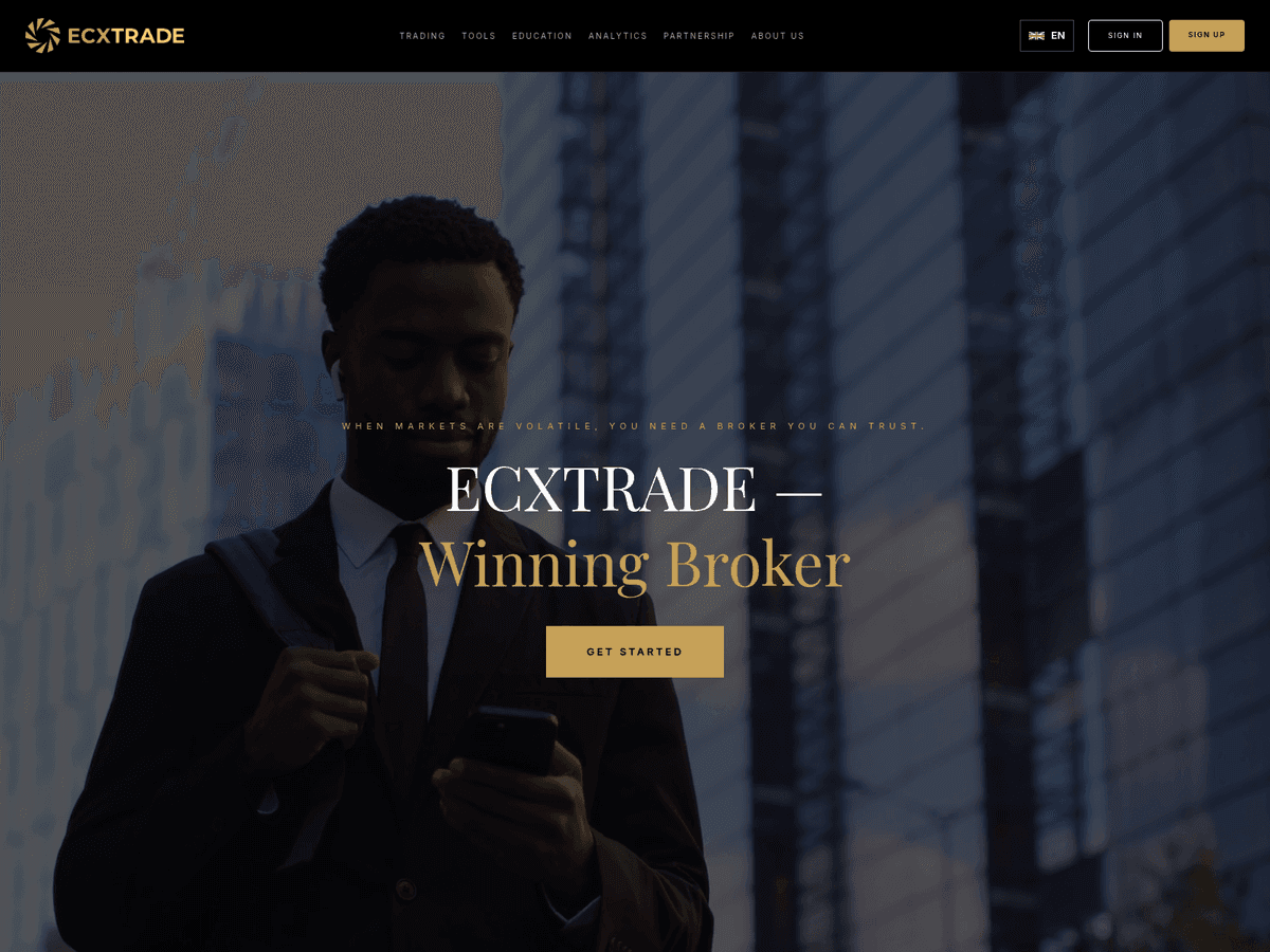 Screenshot von Ecxtrade