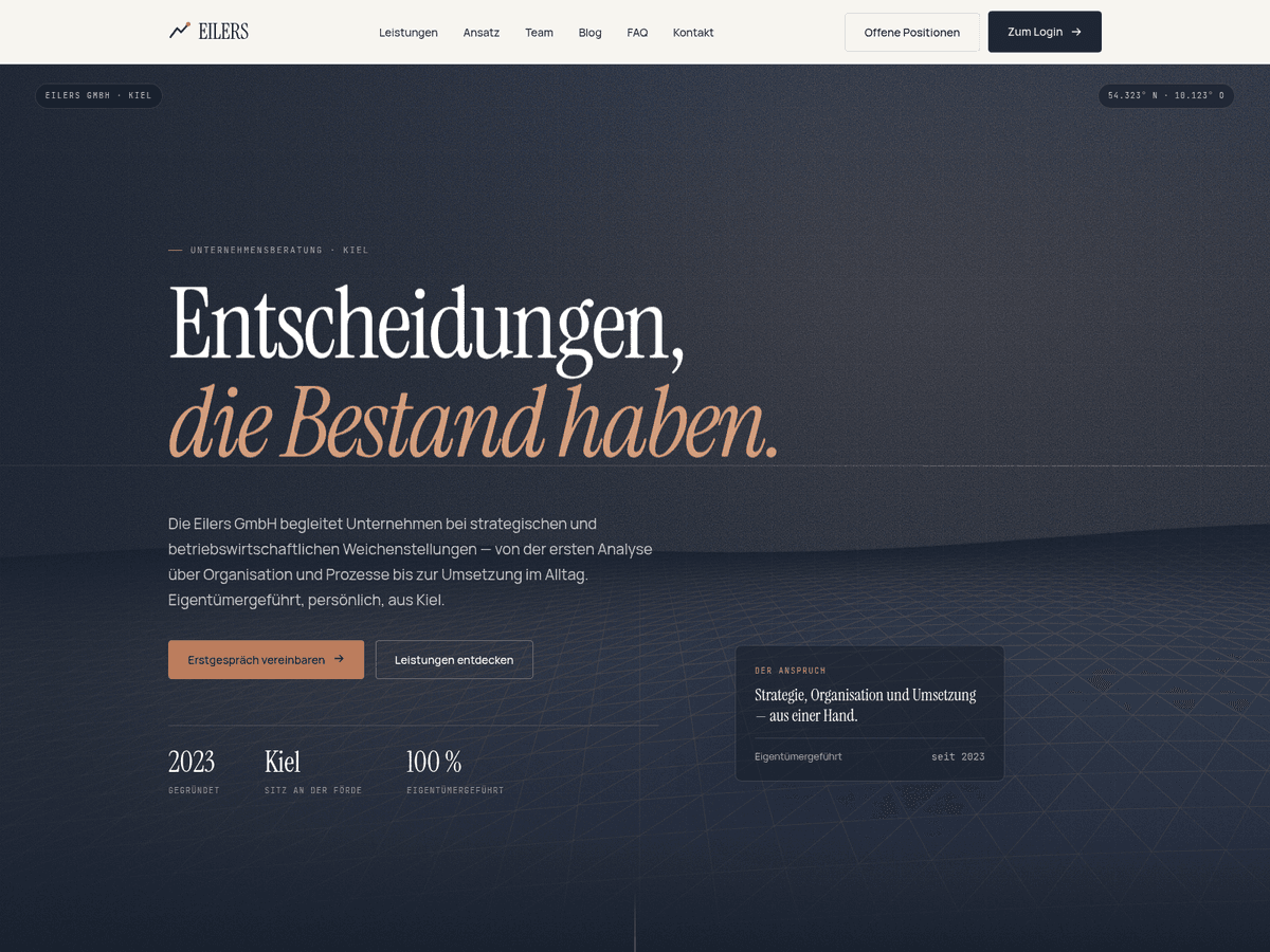 Screenshot von Eilers Gmbh