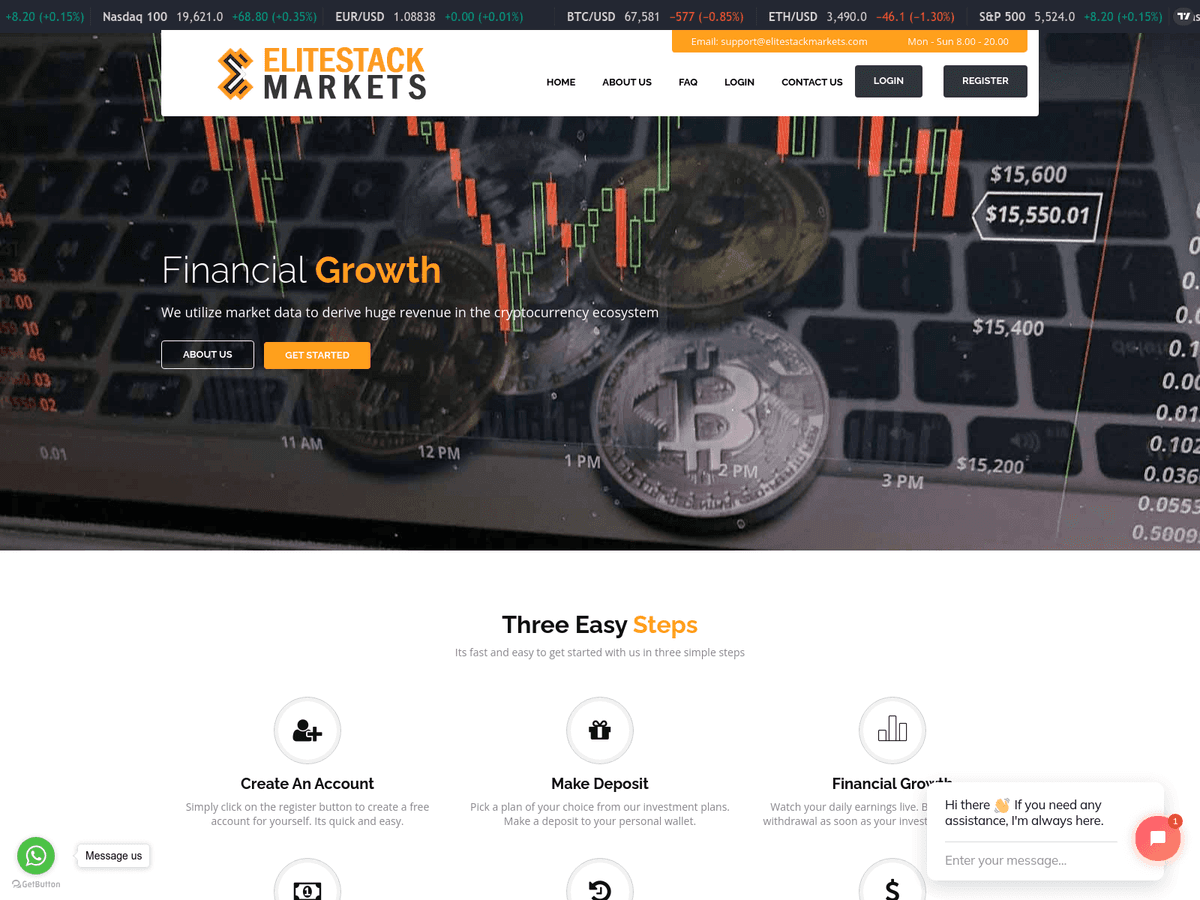 Screenshot von Elitestacksmarkets