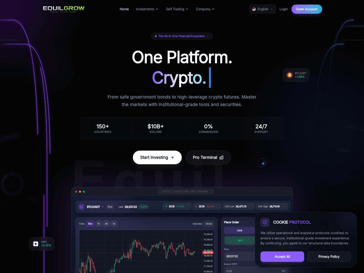 Screenshot von Equilgrow