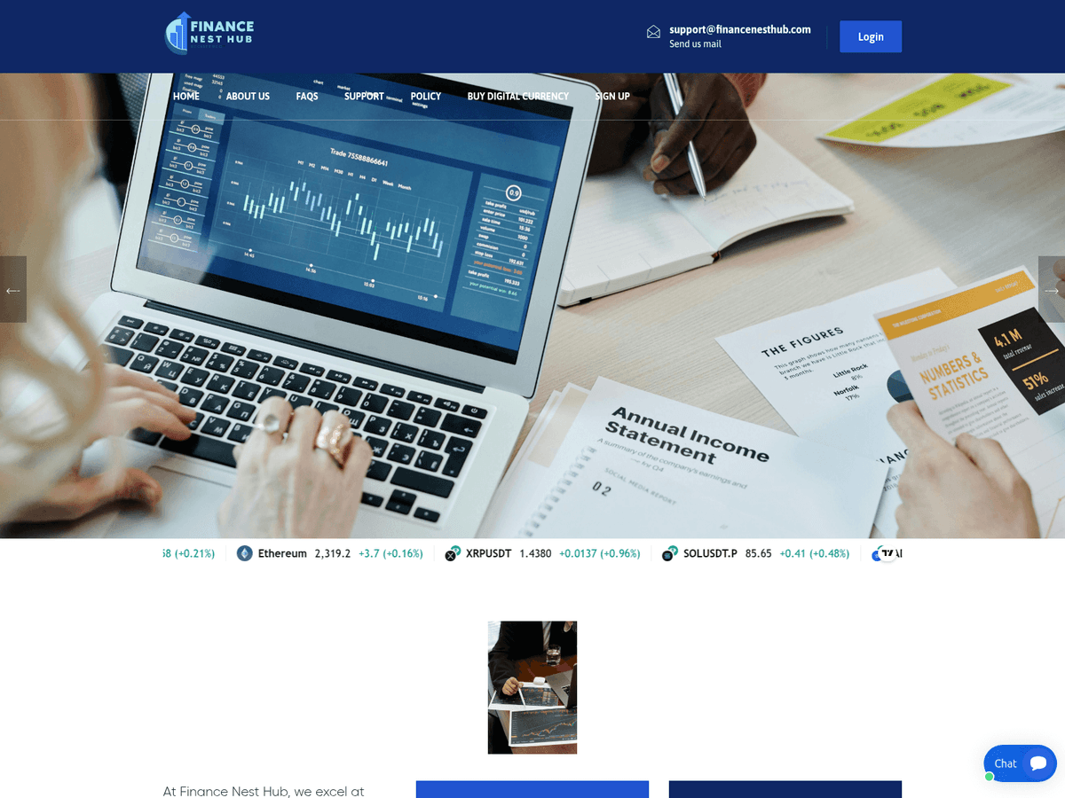 Screenshot von Financenesthub
