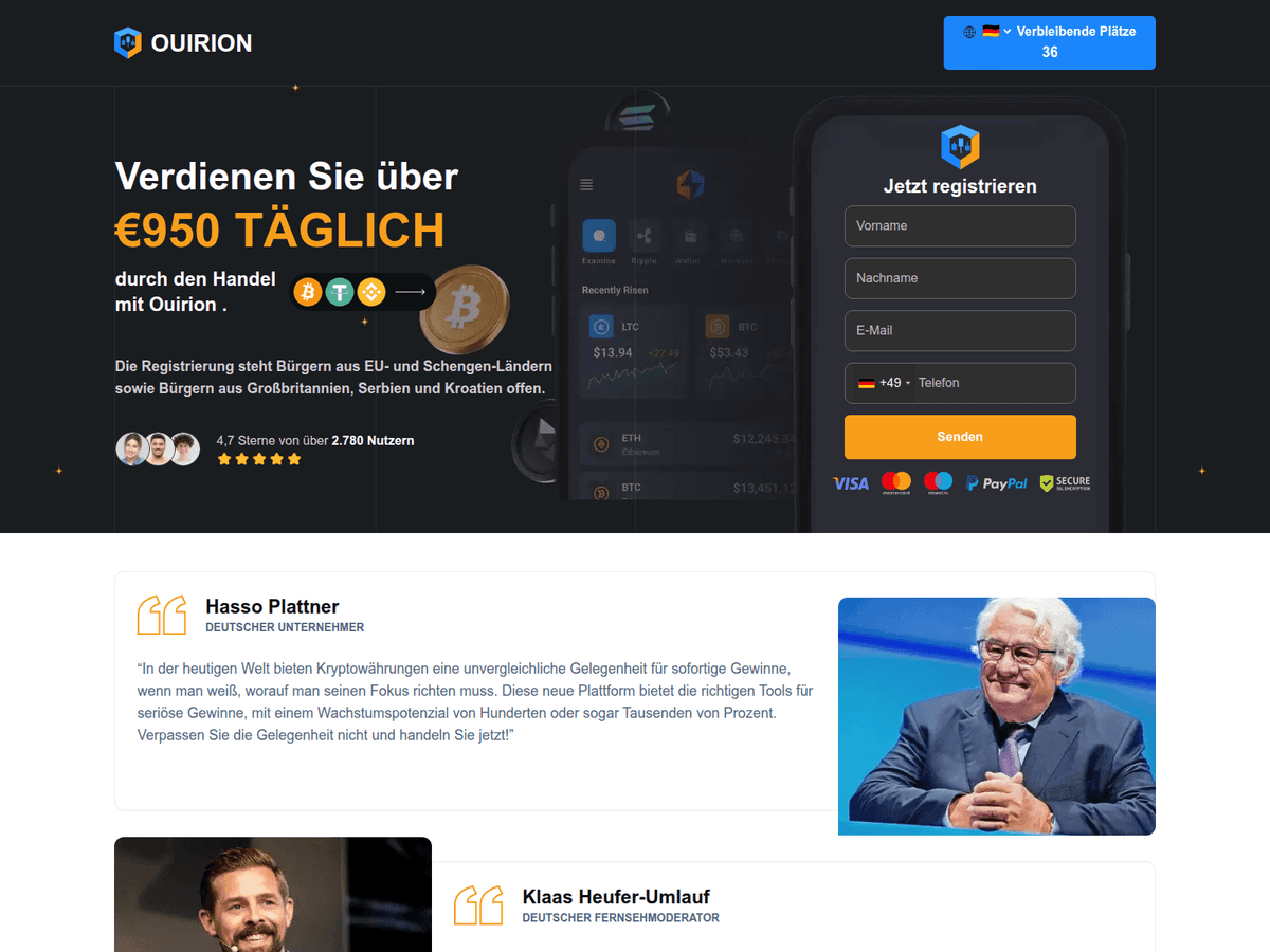 Screenshot von Finanzora