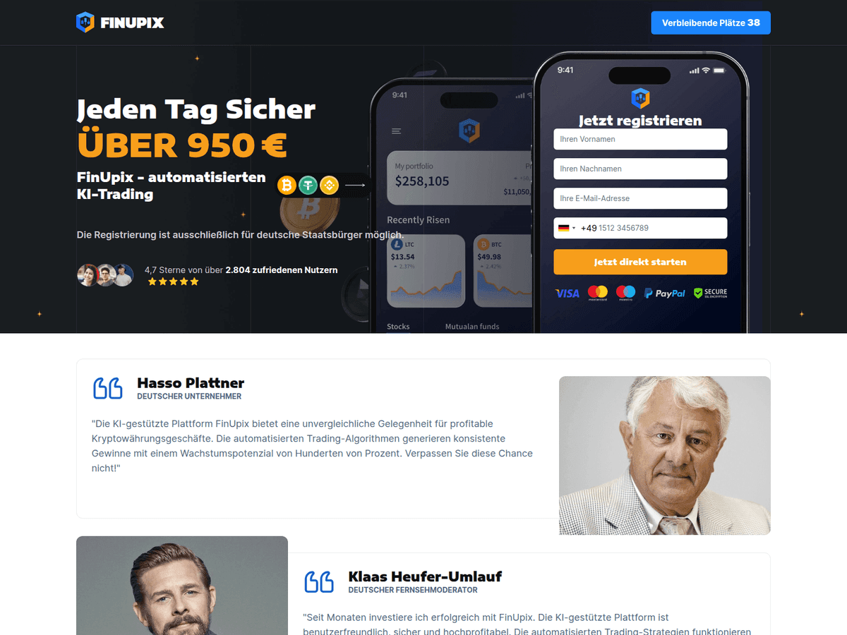Screenshot von Finupix