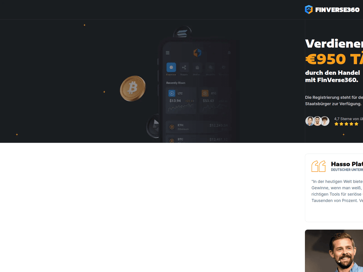 Screenshot von Finverse360