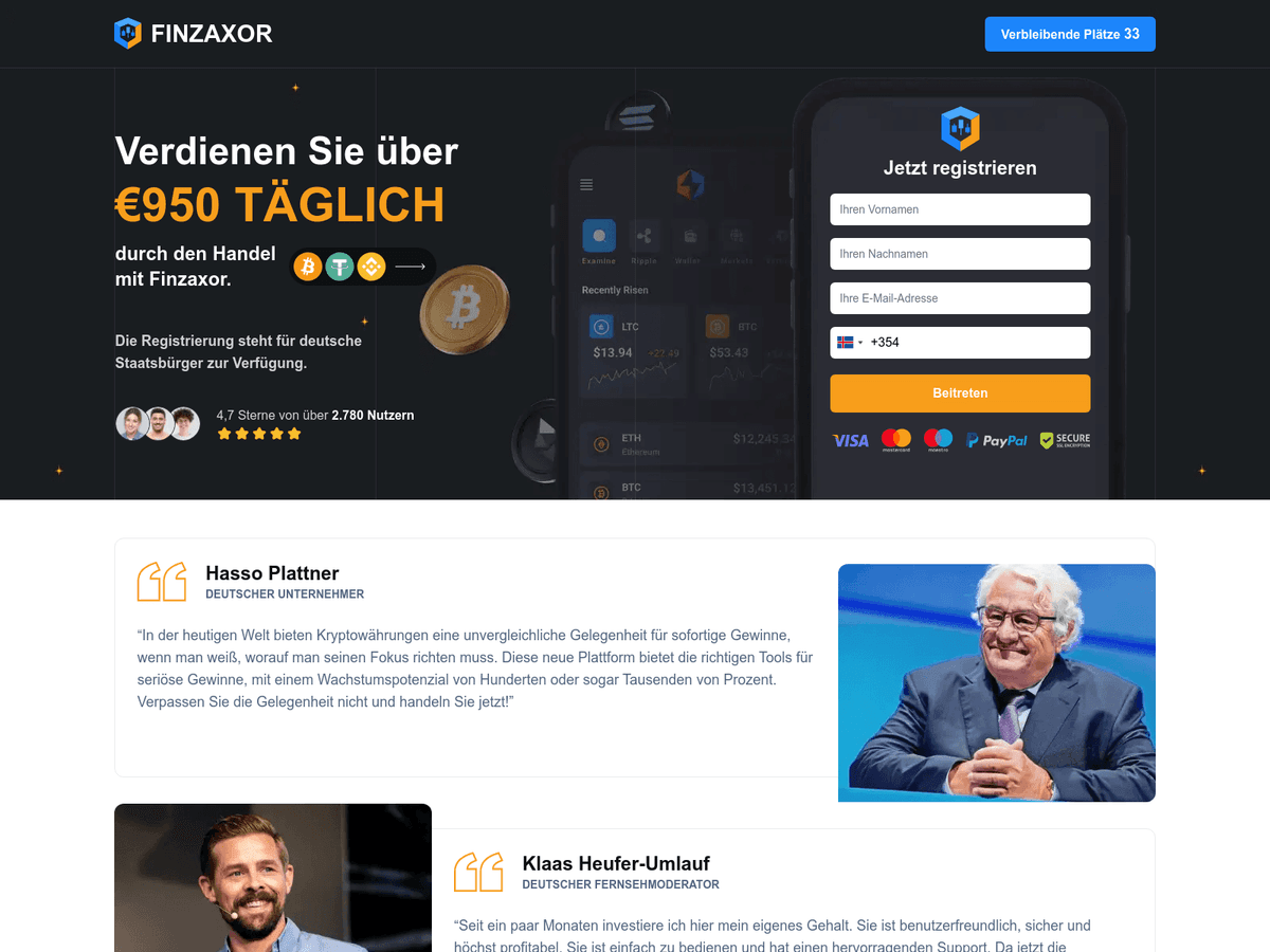 Screenshot von Finzaxor