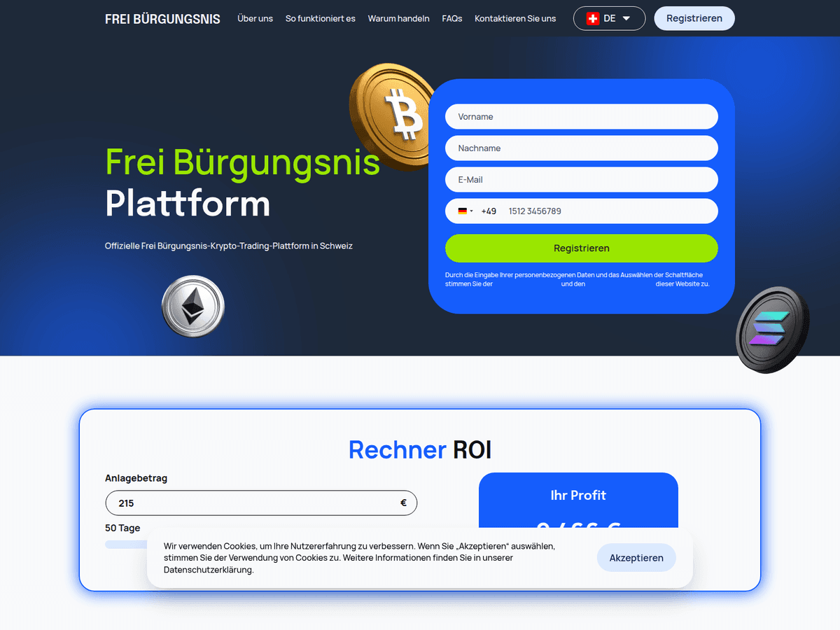 Screenshot von Freiburgungsnis