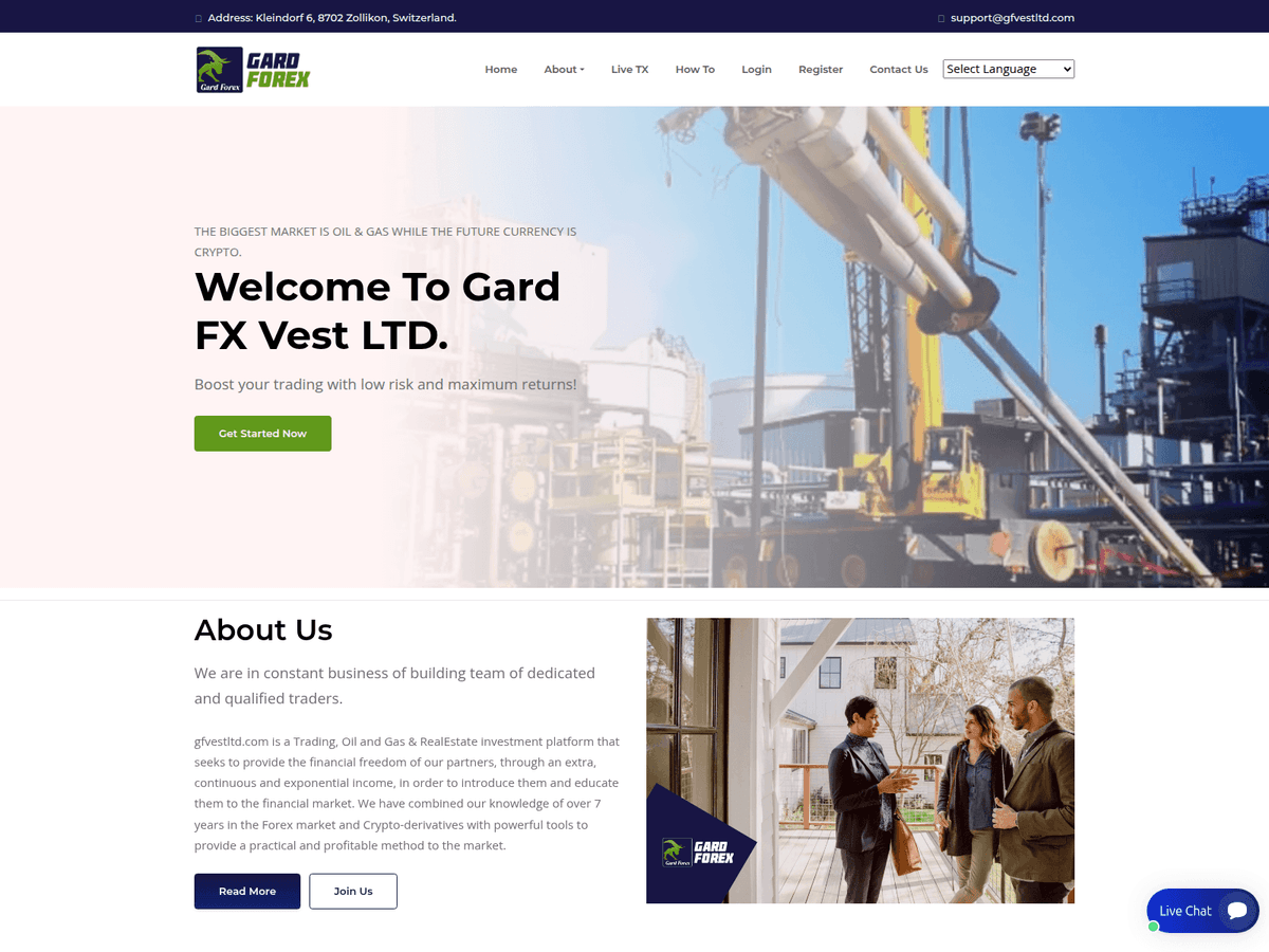 Screenshot von Gfvestltd
