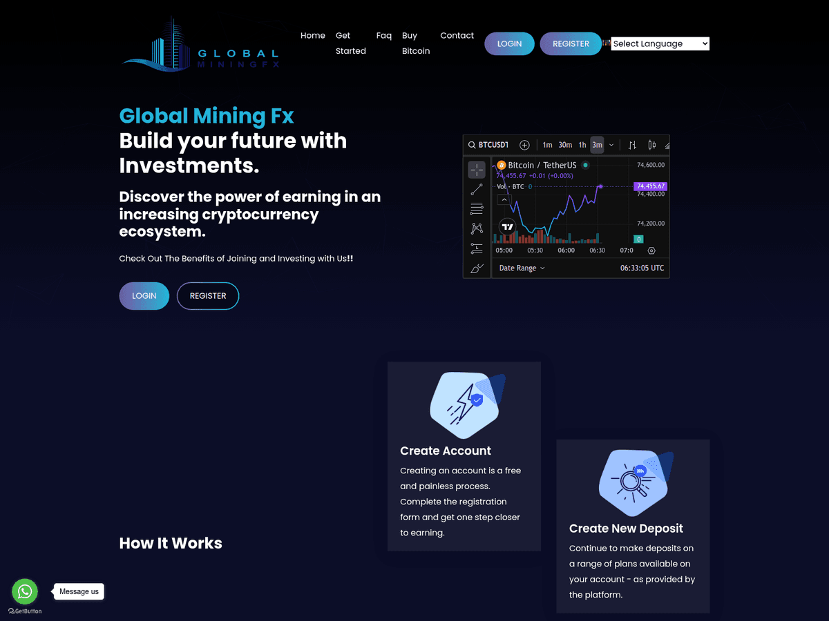 Screenshot von Globalminingfx