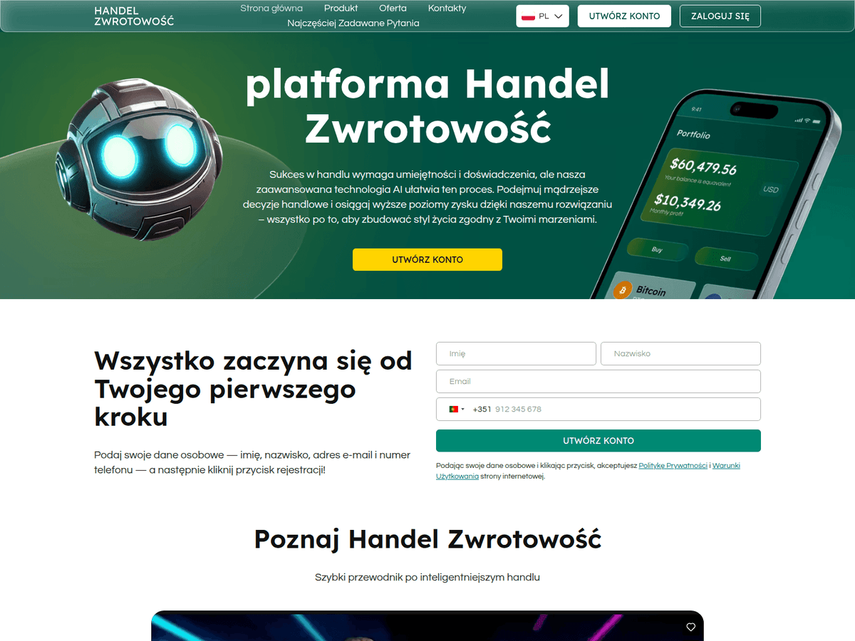 Screenshot von Handel Zwrotowosc