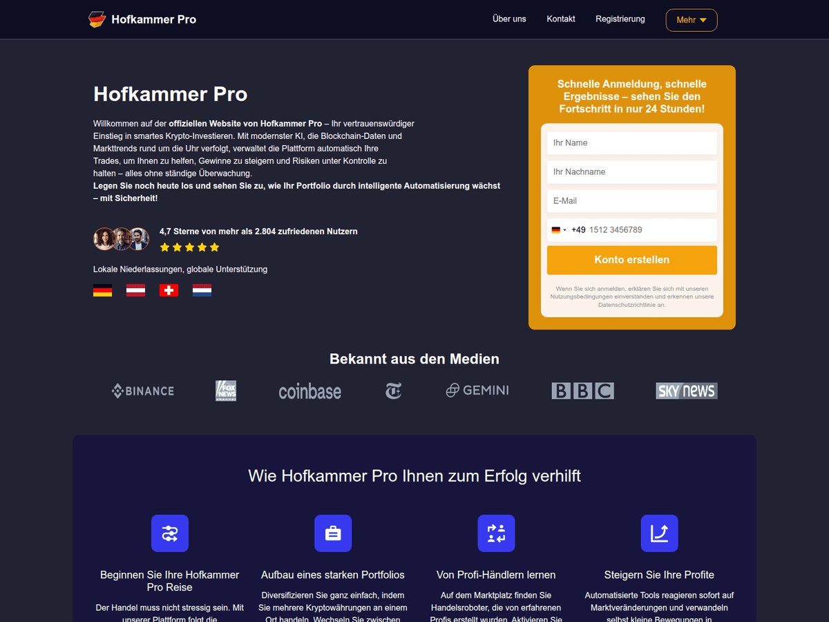 Screenshot von Hofkammer Pro