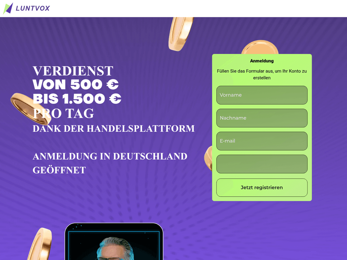 Screenshot von Luntvox