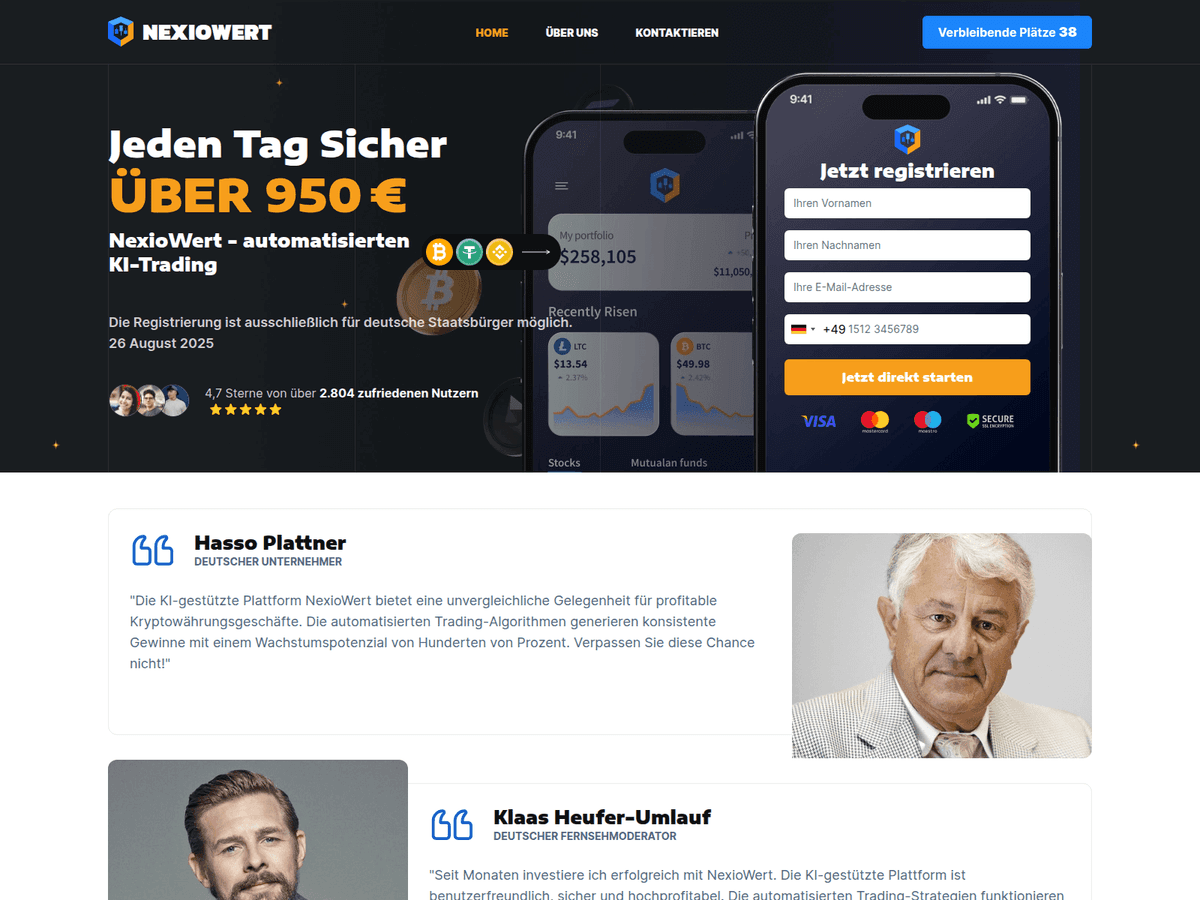Screenshot von Nexiowert Invest