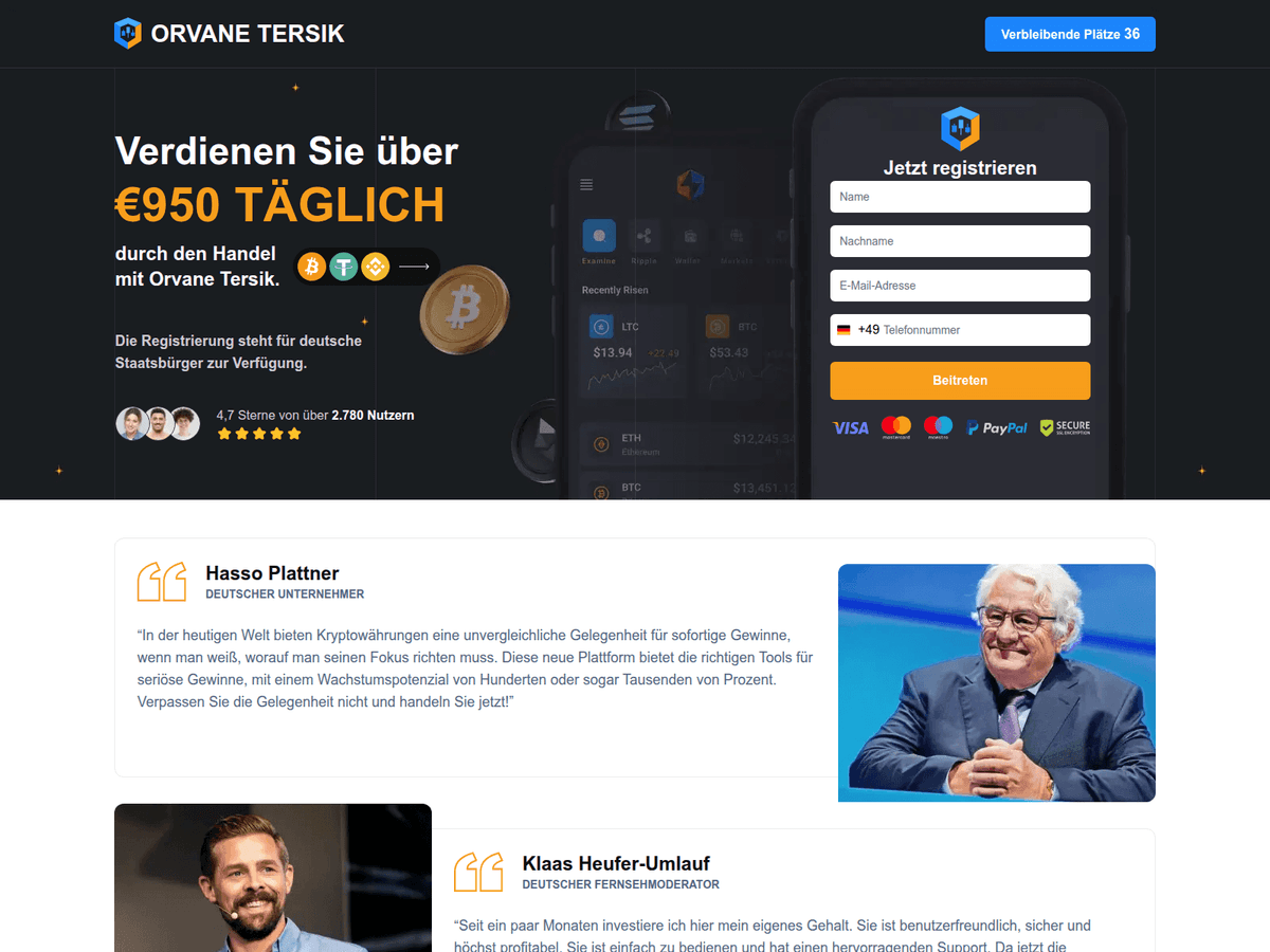 Screenshot von Orvane Tersik